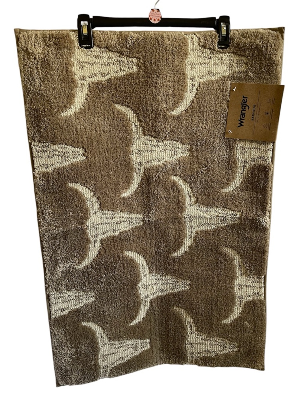 Wrangler Light Brown STEER Bathroom Rug Mat 20” x 31” - NWT **